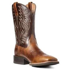 Ariat  Mens Sport Western Peanut Butter Squar...