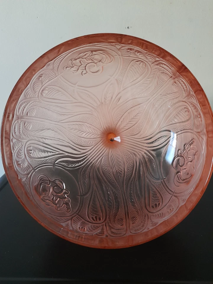 Élégante Coupe En  Pâte de Verre Rose Transparent - Photo 4/4