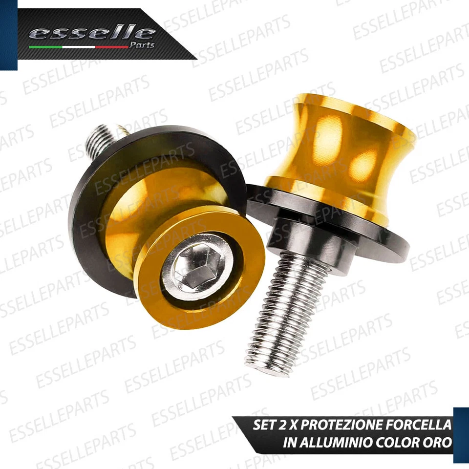 SET 2 NOTTOLINI PROTEZIONE FORCELLA IN ACCIAIO COLOR ORO PER KAWASAKI Z650 2020 - Immagine 3 di 4