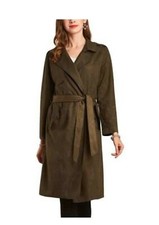 NOBLEMOON Trench con Risvolto da Donna Cintura, Giacca a Vento Impermeabile, S