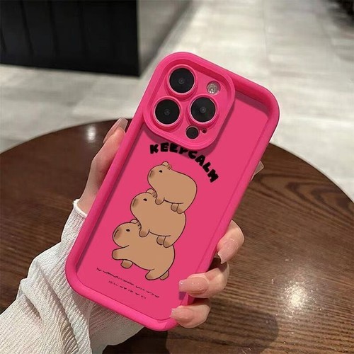 Case For iPhone 16 Pro Max 15 14 13 12 11 XR XS 8 7 6 Cute Capybara Phone Cover - Picture 11 of 19