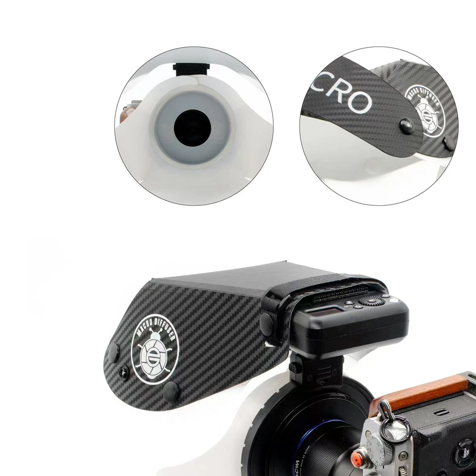 MF12 Dos Cabezales Macro Flash Luz Compacta Macro Herradura Cubierta Macro USHe Foto 2 de 4