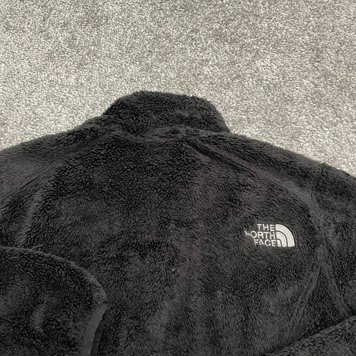 The North Face Oso Osito Fleece Jacket Girls Medium Black Full Zip Pocket School - Picture 4 of 16