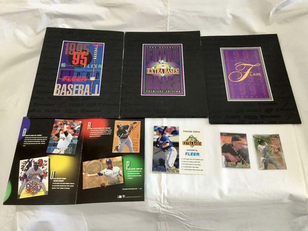 4 Fleer Baseball Card Dealer Promo Kits19941996 with Sample Cards