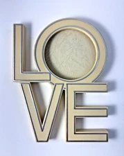 Vintage 1977 Plastic LOVE Retro Picture Frame by Merchandising Inventives