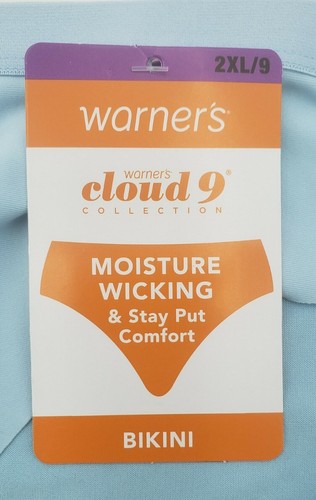 Warner's Cloud 9 slip bikini invisibile liscio 2XL/9 traspirante RV8101P - Foto 3 di 5