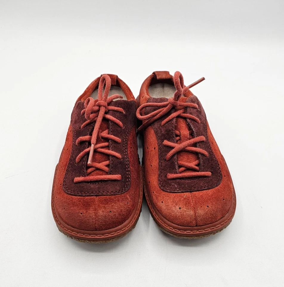 Merrell Toddler Kids Duet Jazz Shoes Size 10 Red Suede Clogs Mules Comfort - Image 3 of 4