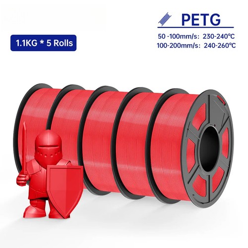PETG Filament 1.75MM 5Rolls 3D Printer PETG 100% No Bubble for FDM 3D Printing - 第 9/10 張圖片