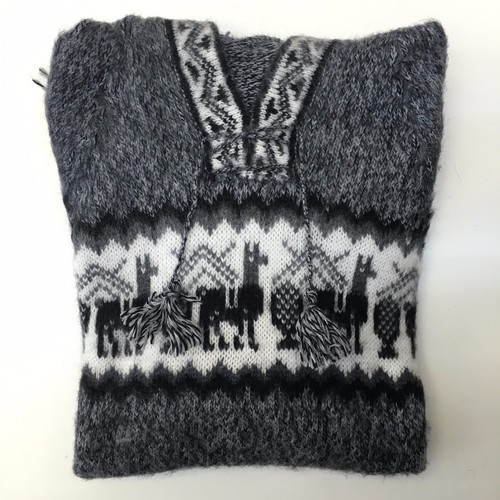 Peruvian Rasta Alpaca Ethnic Native American Wool Sweater Hoodie Made in Peru - 第 12/52 張圖片