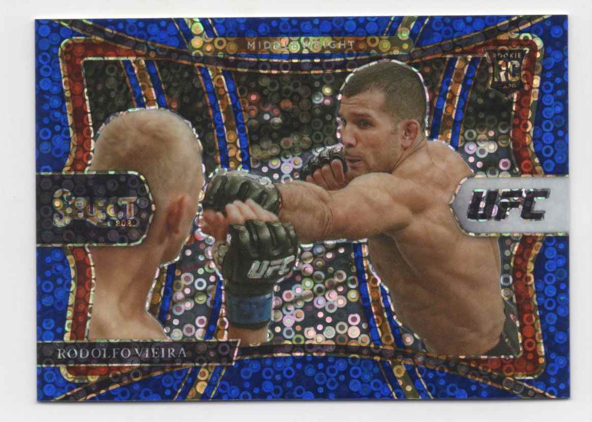 2021 Panini Select UFC Blue Disco Prizm Rodolfo Vieira Rookie /99 #188