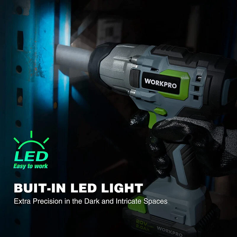 WORKPRO 20V Cordless Impact Wrench/with 4Piece Drive Impact Socket 2.0Ah Battery - Image 4 of 4