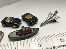 Lot of 5 micro machines Galoob 1987  Truck  Plane  Cars Boat