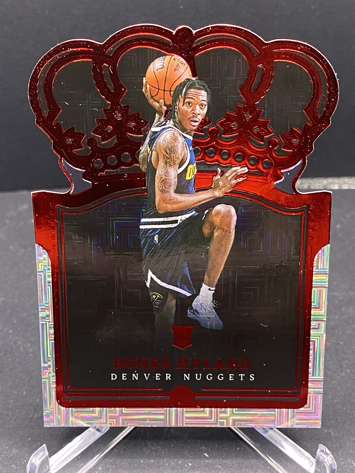 2021-22 Panini Crown Royale Asia Red Bones Hyland #15 Rookie RC Nuggets