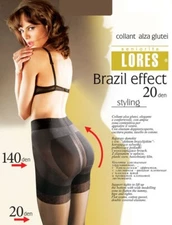 Lores Brazil Effect matte tights shaping shorts tummy tuck lift buttocks 20 Den