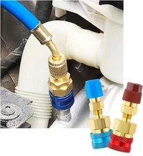 R1234YF To R134A Adapter Kit Quick Couplers Hi/Lo Side Conversion For Car A/C 