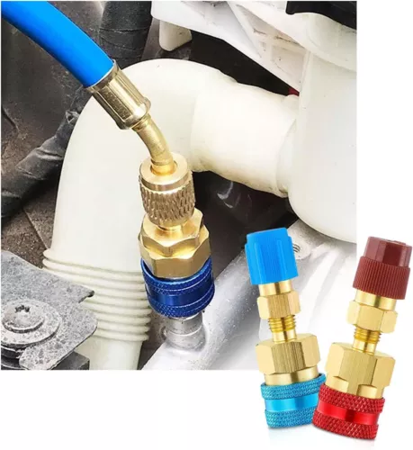 For Car A/C R1234YF To R134A Adapter Kit Quick Couplers Hi/Lo Side Conversion - Picture 14 of 17