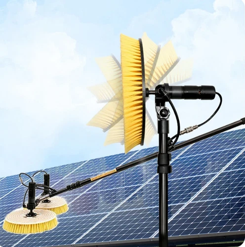 Máquina de limpieza de paneles solares eléctricos cepillo de limpieza fotovoltaico poste telescópico - Imagen 9 de 23