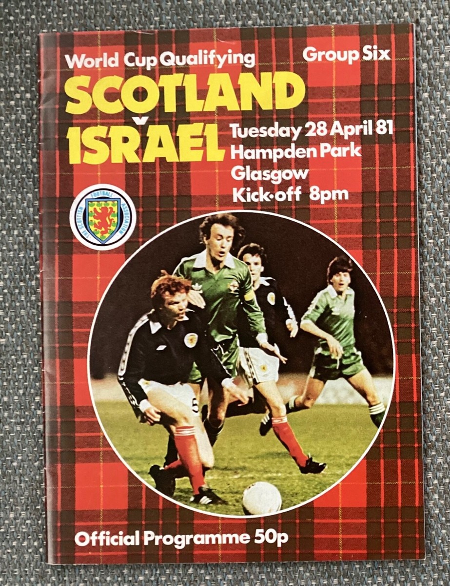 Scotland v Israel Football Programme FIFA World Cup Qualifier 28