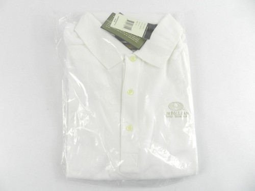 Greg Norman Play Dry Jim McLean Golf School MENS XL White Polo Shirt