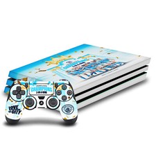 MANCHESTER CITY MAN CITY FC 2023 CHAMPIONS VINYL SKIN FOR SONY PS4 PRO BUNDLE