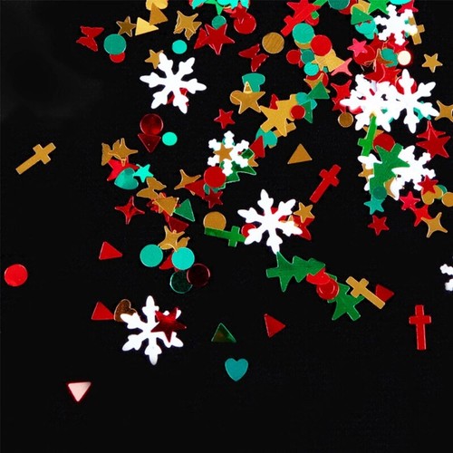 12 Grids Snowflake Christmas Tree Nail Sequin for Jewelry Making Greeting Cards - Picture 3 of 8
