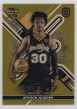 2022 Topps Finest OTE Overtime Elite Gold Refractor 38/50 Bryson Warren #99 1ib1