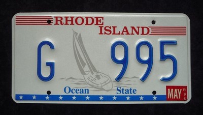 RHODE ISLAND   Ocean State   SAILBOAT   USA Auto Kennzeichen   Original   G995