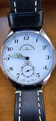 ZENO-WATCH BASEL Limited Edition Ref.8558-1 Handaufzug Sichtboden Saphir