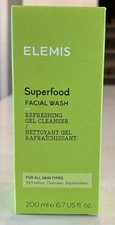 Elemis Superfood Facial Wash Refreshing Gel Cleanser 6.7 fl. oz/200mL NIB