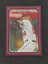 JERED WEAVER 2008 Upper Deck Masterpieces #64 Angels Framed DARK RED Frame 16/75