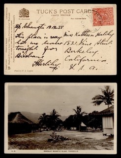 DR WHO 1925 AUSTRALIA SS CHAUGTI? TOWNSVILLE POSTCARD RPPC TO USA R70726