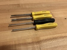 Snap-on Tools Sddx40y 4pc Yellow Mini Hard Handle Screwdriver Set Pouch