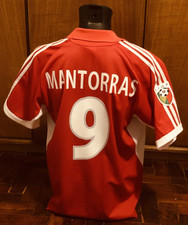 SL Benfica 2001/02 Home Shirt Mantorras #9 Original Adidas Size M RARE