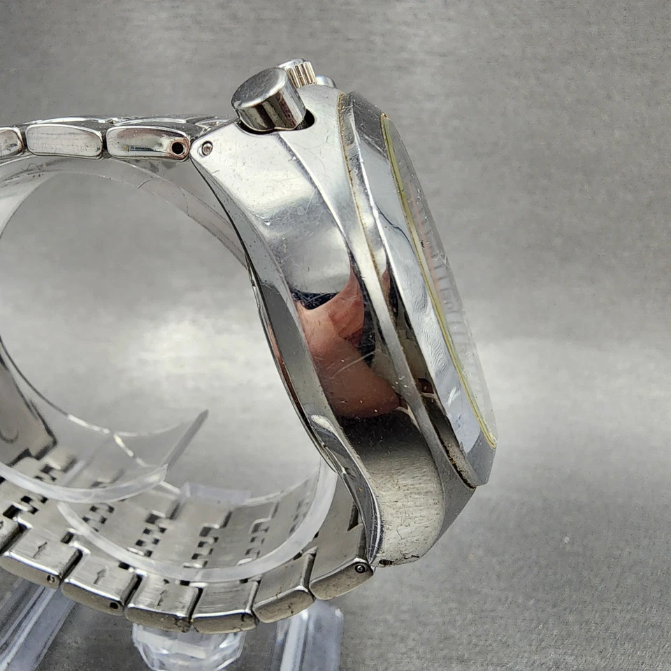 Adidas Bullhead relógio cronógrafo masculino 43mm mostrador prateado aço data redondo novo batedor - Imagem 4 de 4