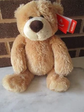 Teddy Bear Named "Bongo" 12" Plush Tan Short Shag Aurora World Tags