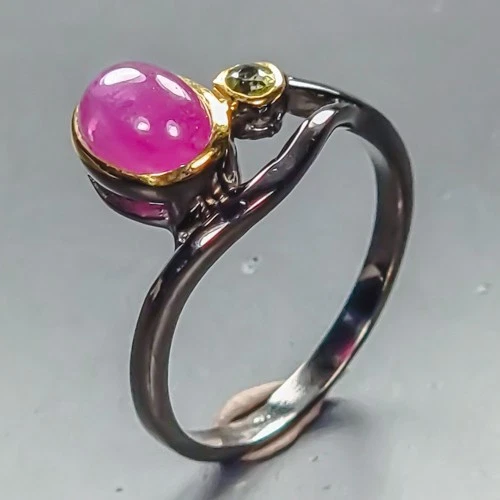 Unique ring Ruby Ring 925 Sterling Silver Size 5.5 /R452532