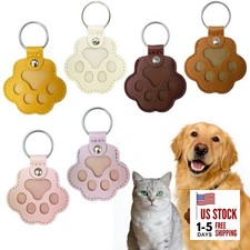 Pet Hair Keychain 6 Pcs, Leather Keychain for Dog Paw Shaped Pet Fur Keepsake,