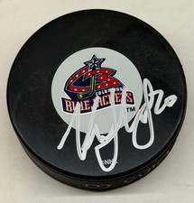 KRISTIAN HUSELIUS Signed COLUMBUS BLUE JACKETS NHL Puck - w/COA