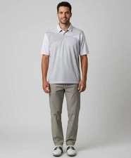 Ben Hogan Performance Men s Gray Stripe Print Short Sleeve Golf Polo Shirt 2XL