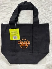 Trader Joe's Limited Edition Black Halloween Canvas Mini Tote--Ready to Ship!
