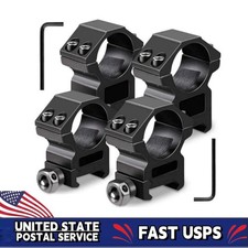 1'' inch High Middle Profile Scope Rings for 20mm Mount Heavy Duty 2Pairs USA
