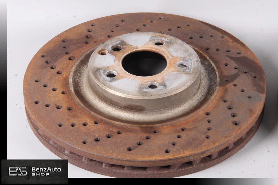 Juego de 2 rotores de freno delanteros izquierdo y derecho Mercedes R230 SL55 CLS55 AMG CL550 OEM Foto 2 de 4