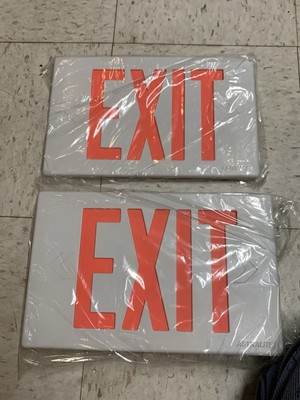 ASTRALITE EXIT EMERGENCY SIGN LIGHT LED TP-U-R-W-EM OPEN BOX NEW-SEE DESCRIPTION
