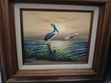 1960's signed W. Dawson Florida Ocean Impressionist  Oil painting