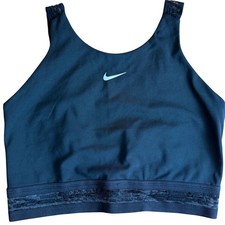 Nike Pro Dri Fit Black Cropped Sports Bra Tank Top Women's Size S