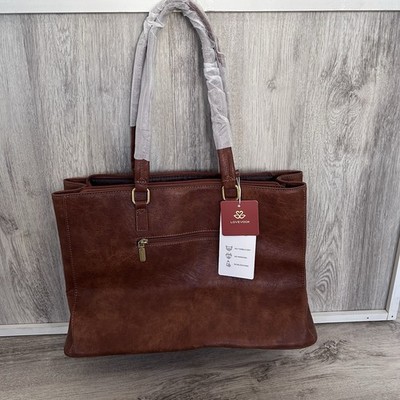 Lovevook Laptop Tote Bag Women 15.6   Brown Waterproof Computer Bags Career New