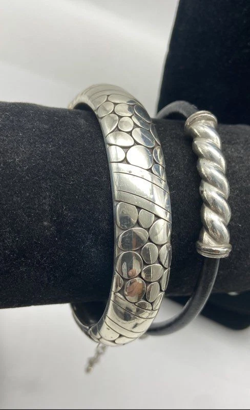 Pulsera de cuero Brighton, brazalete brazalete SS y collar con dije de tortuga colección Foto 2 de 4