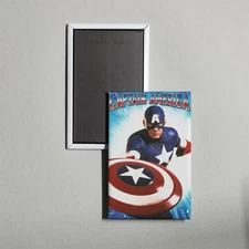 Captain America Mini Movie Poster Fridge Locker Magnet