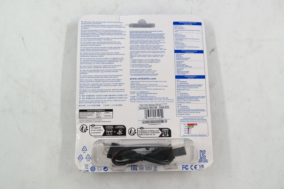 Verbatim 2TB Store 'n' Go Portable External Hard Drive Usb 3.0, 53195 - Image 2 of 4