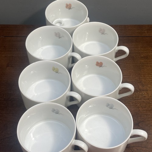 Juego de 6 tazas de amapola pastel Fitz & Floyd de 8 oz (la séptima está agrietada) ¡dulce! - Imagen 13 de 15